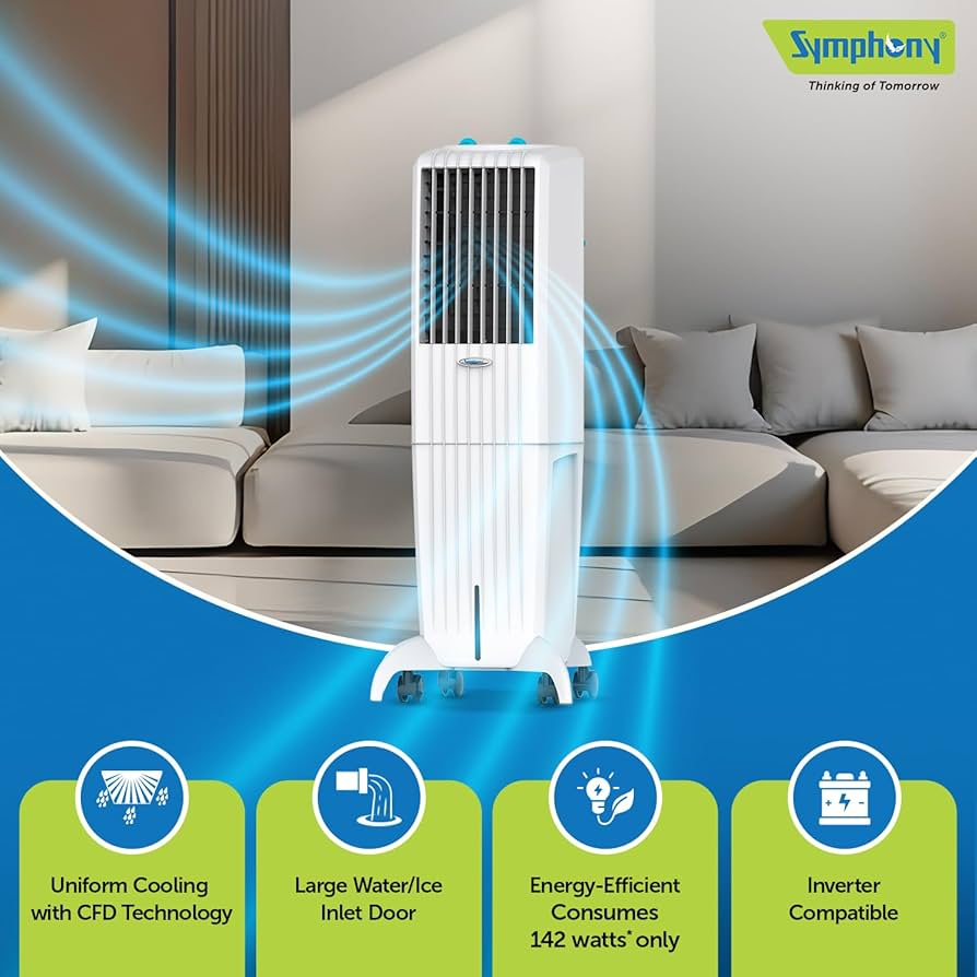 Symphony 35 Litres Tower Air Cooler